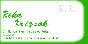 reka krizsak business card